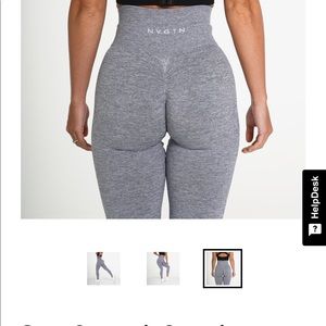 Grey Scrunch Seamless Leggings